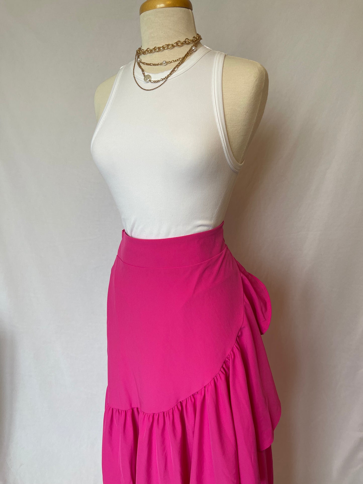 Berry Wraparound Skirt