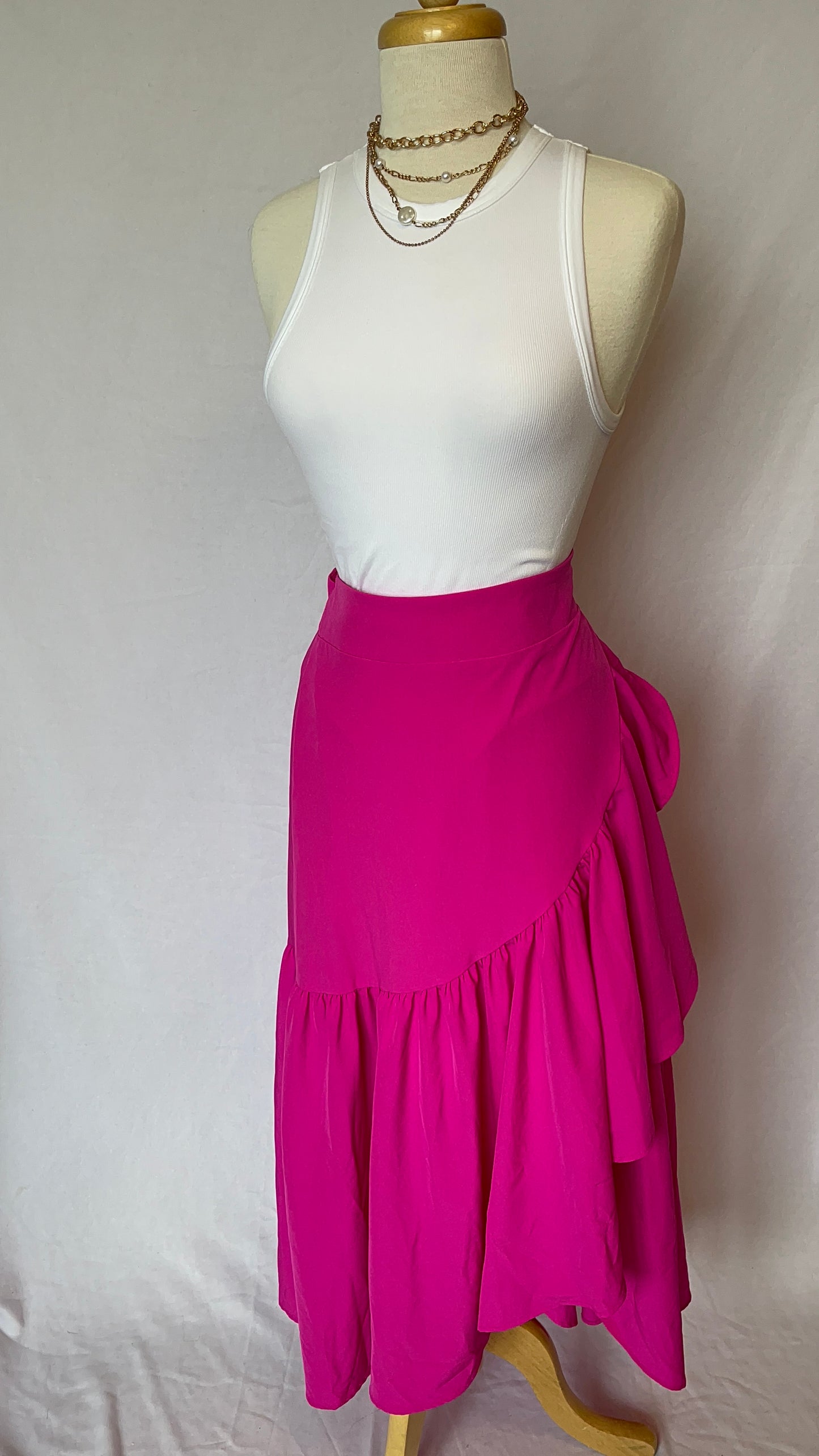 Berry Wraparound Skirt